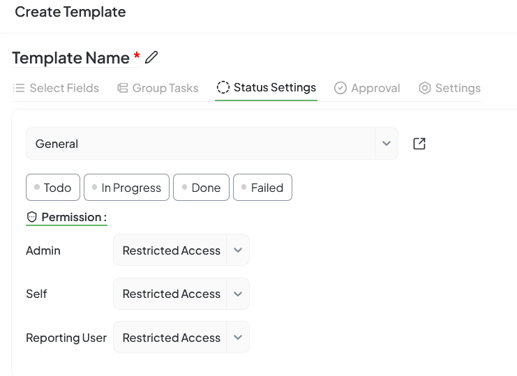 Status Settings